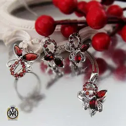 سرویس گارنت زنانه خوش رنگ و اصل پروانه - کد 7384