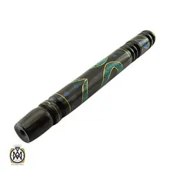 عصا آبنوس مرصع کاری شده با مالاکیت و لاجورد اصل - کد 6015