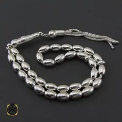 تسبیح 33 دانه نقره هلی ساده - کد 4321