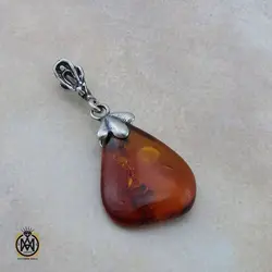 مدال کهربا لهستان طرح یسنا زنانه - کد 3241