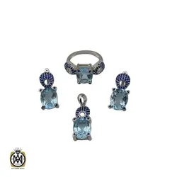 سرویس توپاز آبی طرح نغمه زنانه - کد 7223