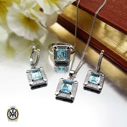 سرویس توپاز آبی مرغوب و معدنی طرح ویانا - کد 7363