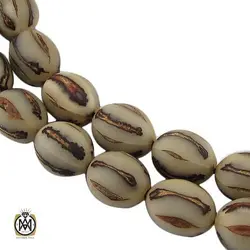 تسبیح 33 دانه هسته خرما دانه هلی دست ساز - کد 4396