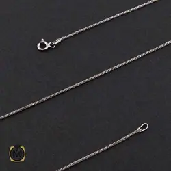 زنجیر نقره طنابی ایتالیایی 45 سانتی زنانه - کد 10859