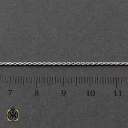 زنجیر نقره طنابی ایتالیایی 45 سانتی زنانه - کد 10859