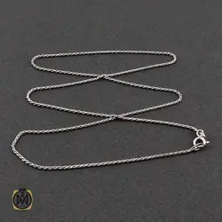 زنجیر نقره طنابی ایتالیایی 45 سانتی زنانه - کد 10859