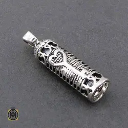 مدال جا دعایی با دعای حرز امام جواد (ع) طرح قفل و کلید - کد 3456