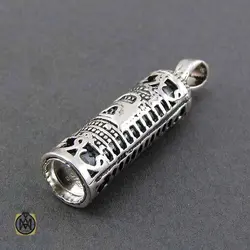 مدال جا دعایی با دعای حرز امام جواد (ع) طرح قفل و کلید - کد 3456