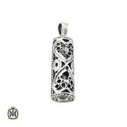 مدال جا دعایی نقره با دعای حرز امام جواد (ع) اسپرت - کد 3458