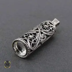 مدال جا دعایی نقره با دعای حرز امام جواد (ع) اسپرت - کد 3458