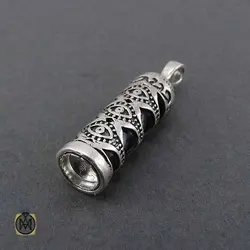 مدال نقره جادعایی حرز جواد نقره طرح چشم زخم - کد 3463