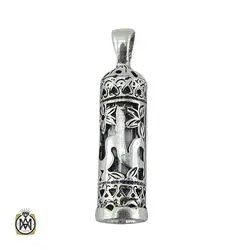 مدال جا دعایی نقره با دعای حرز امام جواد (ع) طرح علی - کد 3457