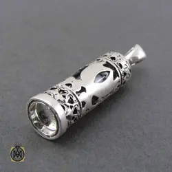 مدال جا دعایی نقره با دعای حرز امام جواد (ع) طرح علی - کد 3457