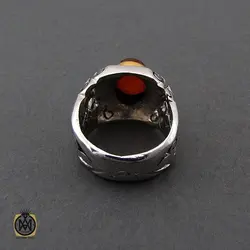 انگشتر عقیق یمن با حکاکی و من یتق الله استاد ضابطی مردانه – کد 10516