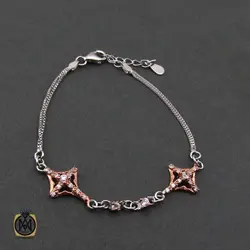 دستبند نقره طرح ثمین زنانه - کد 1071