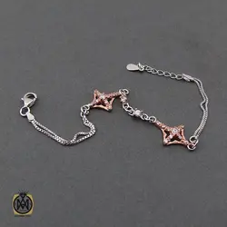 دستبند نقره طرح ثمین زنانه - کد 1071