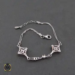 دستبند نقره طرح ثمین زنانه - کد 1071