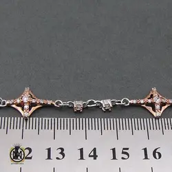 دستبند نقره طرح ثمین زنانه - کد 1071