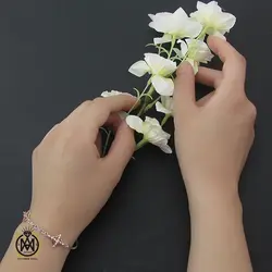 دستبند نقره طرح ثمین زنانه - کد 1071