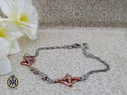 دستبند نقره طرح ثمین زنانه - کد 1071