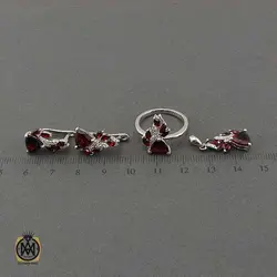 سرویس گارنت زنانه خوش رنگ و معدنی طرح شراره - کد 7362