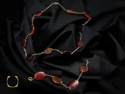 سرویس عقیق یمن زنانه طرح ملیسا - کد 7124