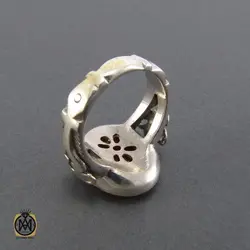 انگشتر عقیق یمن مردانه با حکاکی ذکر صلوات - کد 8083