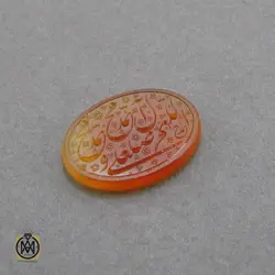 نگین عقیق یمن حکاکی ذکر صلوات و شرف الشمس هنر استاد احمد - کد 9122