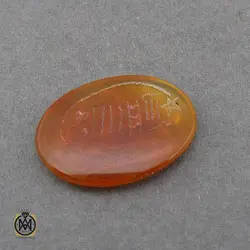 نگین عقیق یمن حکاکی ذکر صلوات و شرف الشمس هنر استاد احمد - کد 9122