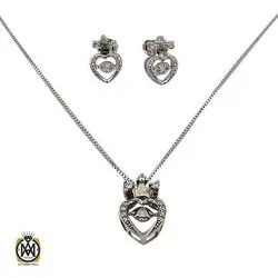 سرویس نقره پرنگین زنانه طرح ماهانا - کد 7325