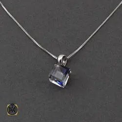 گردنبند نقره طرح دل آرام زنانه - کد 3366