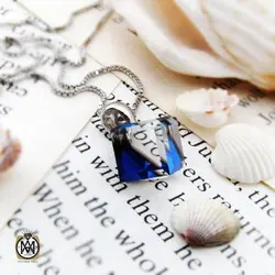 گردنبند نقره طرح دل آرام زنانه - کد 3366