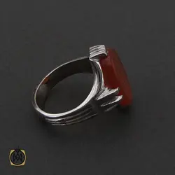 انگشتر عقیق یمن با حکاکی ماشاالله لا قوه الا بالله ان ترن انا اقل منک مالا و ولدا مردانه – کد 10564