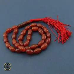 تسبیح 33 دانه هلی عقیق قرمز - کد 4240