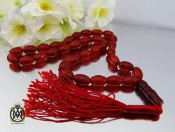 تسبیح 33 دانه هلی عقیق قرمز - کد 4240