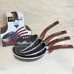 تابه دسته دار زیو 4 عددی گرانیت سنگی Z-8125