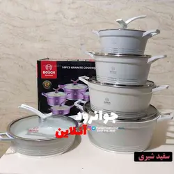 سرویس قابلمه نانو گرانیت بوش 10 پارچه 2022 مدل YH-8602