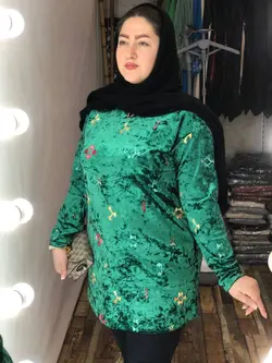 تونیک خامه دوزی مخمل 13615 | جزیره فیروزی