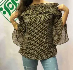 شومیز حریر زنانه مدل جدید آستین کوتاه 1302 | جزیره فیروزی