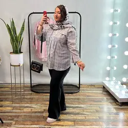 خرید شومیز راه راه کد 15186 | جزیره فیروزی