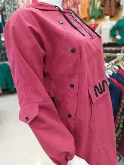 مانتو دخترانه هودی پاییزه میکرو کد3927 | jazirefirouzi