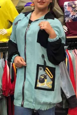 مانتو ابروبادی زنانه زیپ دار کد 4274 | jazirefirouzi