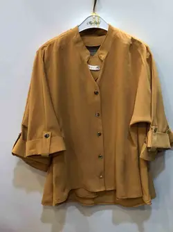 شومیز زنانه دکمه دار آستین سه ربع 803 | جزیره فیروزی