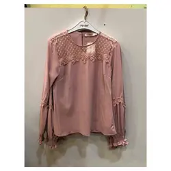 شومیز زنانه ترک یقه دانتل 804 | جزیره فیروزی