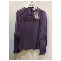 شومیز زنانه ترک یقه دانتل 804 | جزیره فیروزی