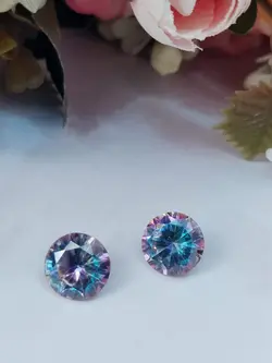 نگین های کوارتز 7رنگ مناسب گوشواره 13.5ct