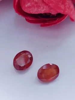 نگین های گوشواره گارنت اسپدارستین7.35ct کدgn157