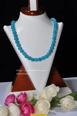 گردنبند جید  آبی آسمانی39 گرم کد G112