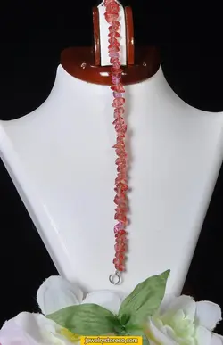 دستبند دخترانه رز کوارتز طرح فرشته 9 گرم کد D17