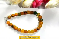 دستبند زیبای جید طرح غزل 17 گرم کد D51